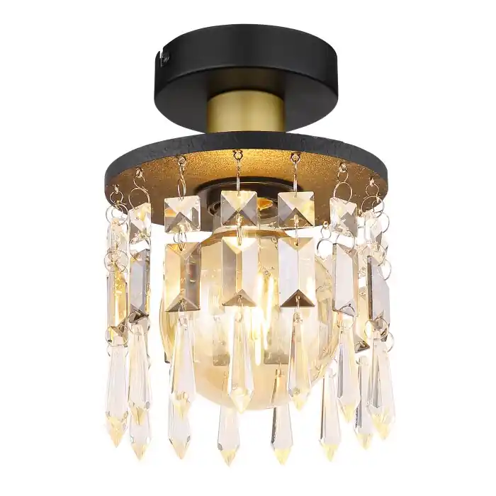Globo COMMA Plafondlamp Messing, Zwart, 1-licht Lage Prijs