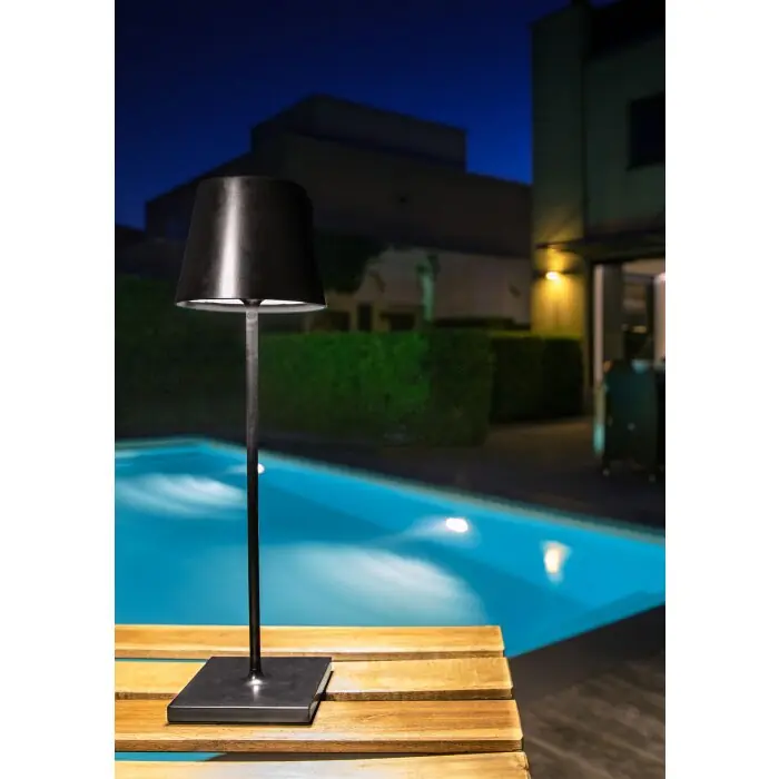 Meest Verkocht Lucide JUSTIN Tafellamp voor buiten LED Zwart, 1-licht