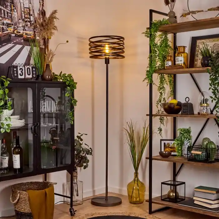 Nieuw Pierrefonds Staande lamp Roest, Zwart, 1-licht