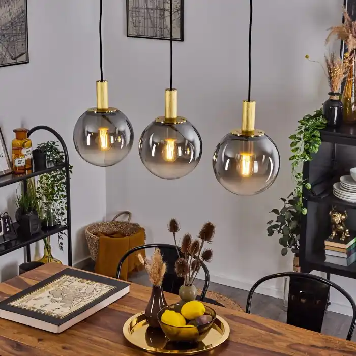 Berle Hanglamp Messing, 3-lichts Superprijs