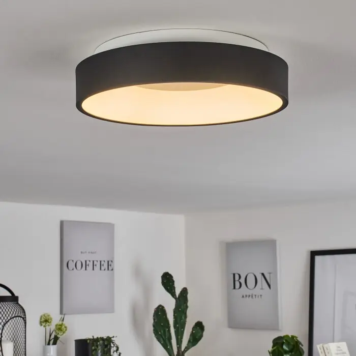Actieprijs Playas Plafondlamp LED Zwart, Wit, 1-licht