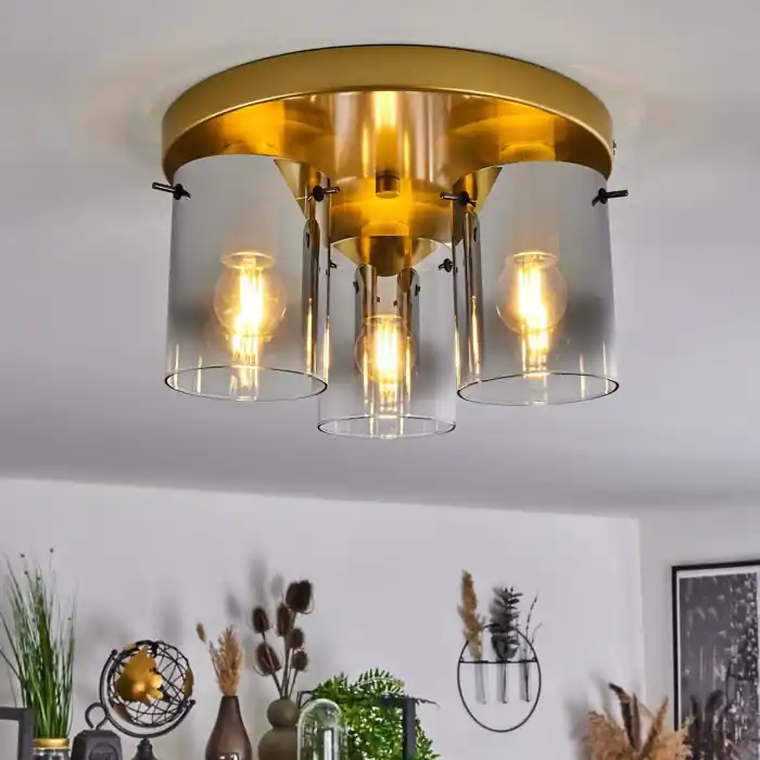 Beste Prijs Vuoltu Plafondlamp Goud, 3-lichts