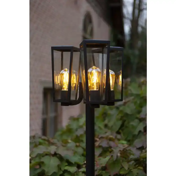 Veilige Betaling Lutec Pine Kandelaar Zwart, 3-lichts