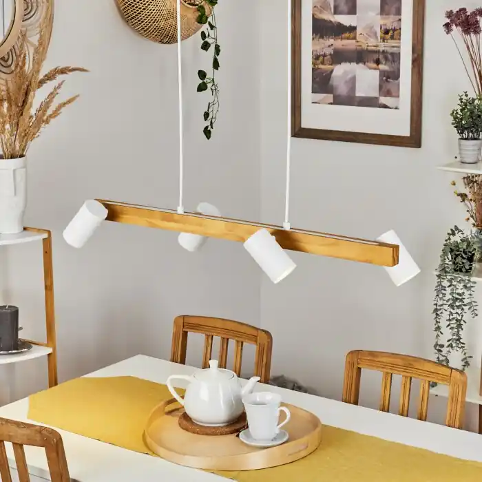 Beperkte Voorraad Zuoz Hanglamp Natuurlijke kleuren, Wit, 4-lichts