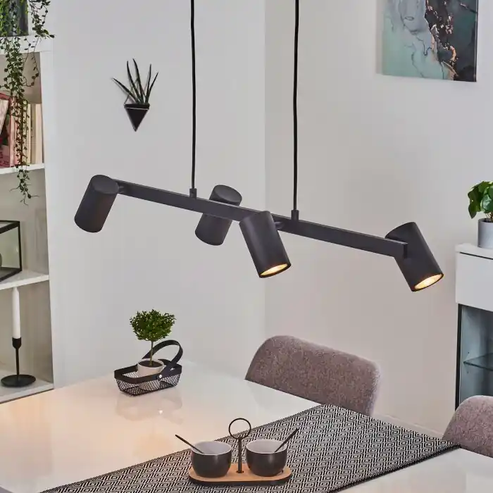 Beste Prijs Zuoz Hanglamp Zwart, 4-lichts