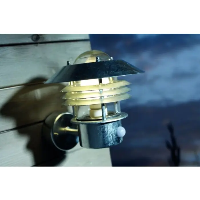 Nordlux VEJERS Buiten muurverlichting Gegalvaniseerd, 1-licht, Bewegingsmelder Express Levering