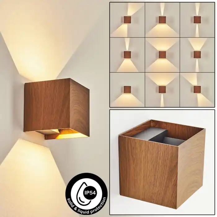 Beperkt Aanbod Tamarin Buiten muurverlichting LED Antraciet, Bruin, houtlook, 1-licht