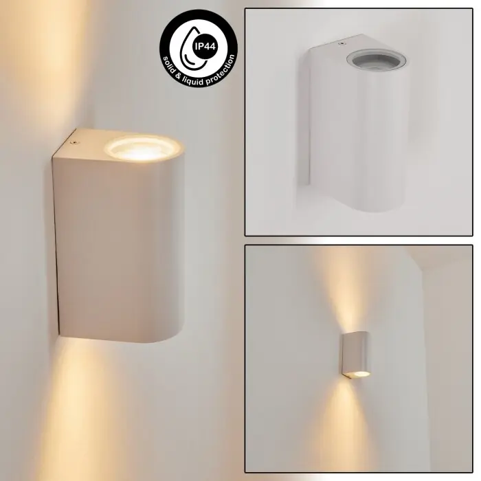Kingstown Buiten muurverlichting Wit, 2-lichts Nu Kopen