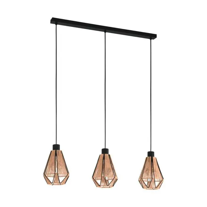 Beperkte Voorraad Eglo ADWICKLE Hanger Zwart, 3-lichts
