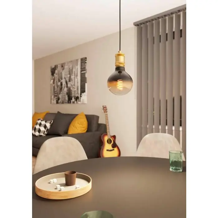 Eglo YORTH Hanger Messing, Zwart, 1-licht Rechtstreeks Van De Fabrikant