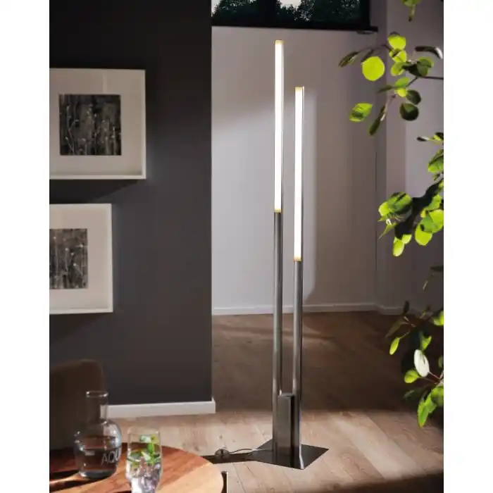 Gecertificeerd Eglo FRAIOLI-Z Staande lamp LED Nikkel mat, 2-lichts, Kleurwisselaar