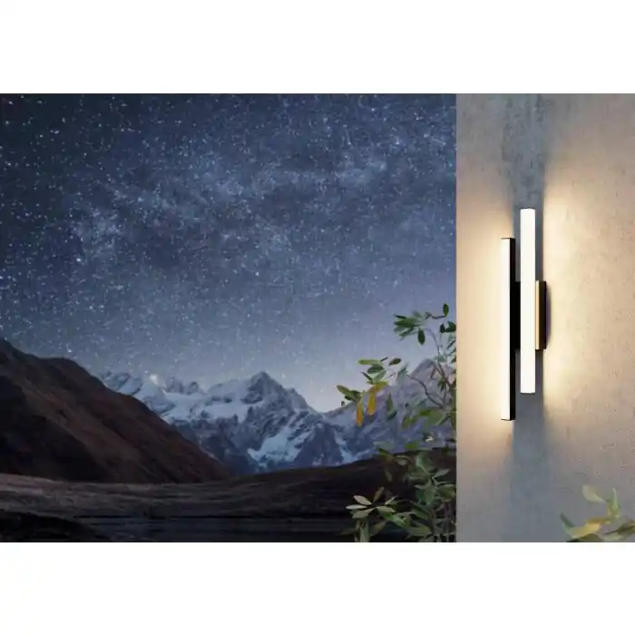 Exclusieve Aanbieding Eglo SERRICELLA Buiten muurverlichting LED Zwart, 2-lichts
