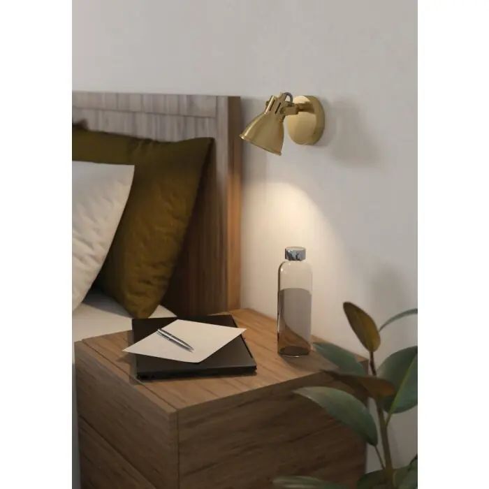 Seizoensaanbieding Eglo SERAS Muurlamp LED Goud, Messing, 1-licht