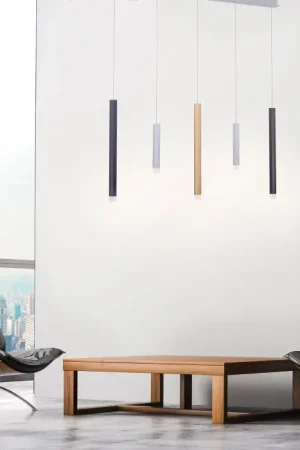Beperkt Aanbod Paul Neuhaus PURE-GEMIN Hanglamp LED Aluminium, Messing, Zwart, 5-lichts