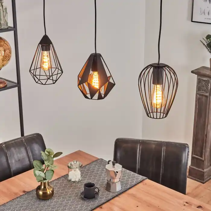 Rechtstreeks Van De Fabrikant Aveloso Hanglamp Zwart, 3-lichts