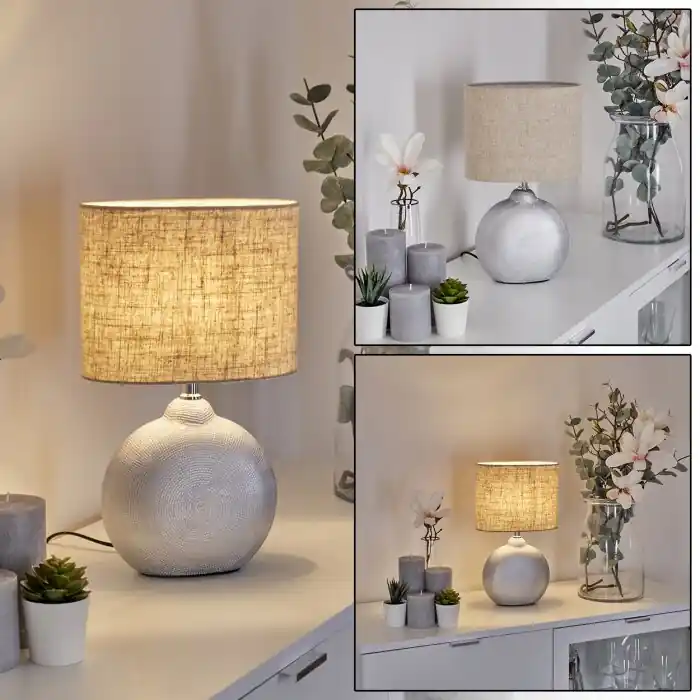 Lahnus Tafellamp Chroom, Zilver, 1-licht Laatste Versie
