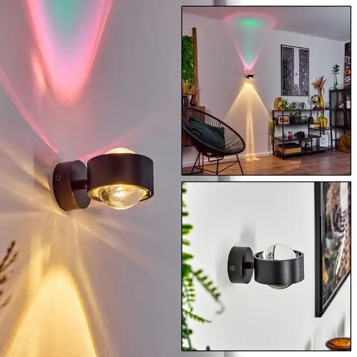 Sapri Muurlamp Zwart, 1-licht Rechtstreeks Van De Fabrikant