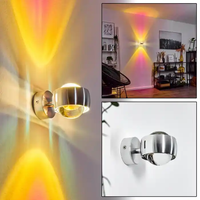 Sapri Muurlamp Zilver, 1-licht Koop Vandaag
