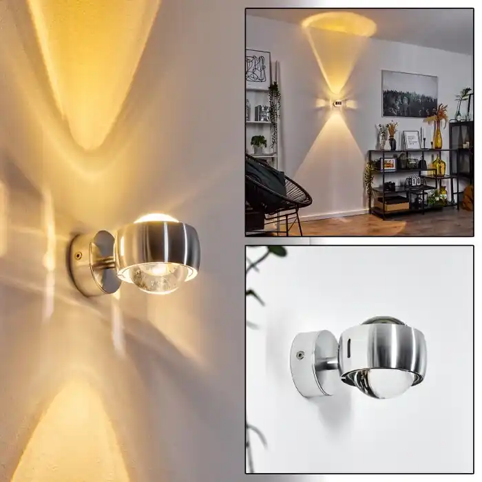 Sapri Muurlamp Zilver, 1-licht Premium