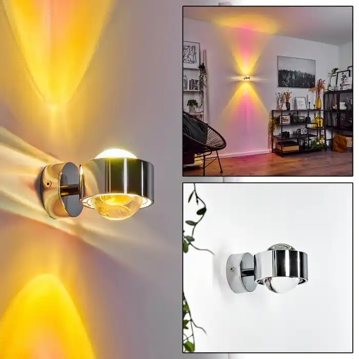 Veilige Betaling Sapri Muurlamp Chroom, 1-licht