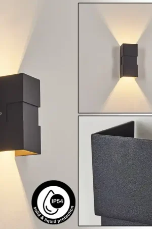 Actieprijs Coorabie Buiten muurverlichting LED Zwart, 2-lichts