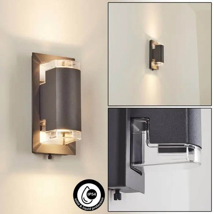Nabawa Buiten muurverlichting Antraciet, 2-lichts Weekendaanbieding