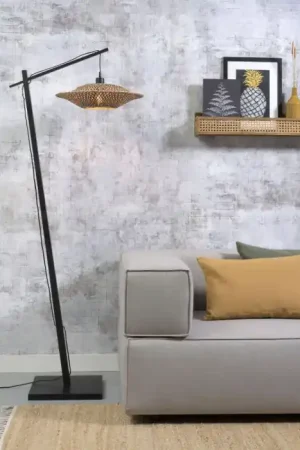 Beperkte Voorraad Good & Mojo BALI Staande lamp Zwart, 1-licht