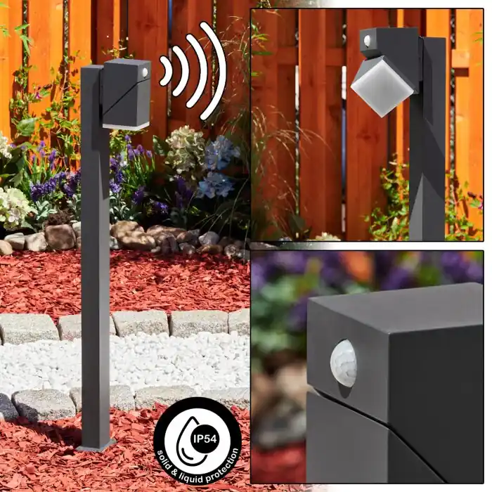 Goedkoop Toogong Padverlichting LED Antraciet, 1-licht, Bewegingsmelder