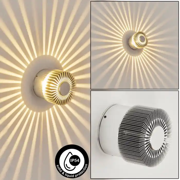 Vilches Buiten muurverlichting LED Aluminium, Zilver, 1-licht Betaalbaar