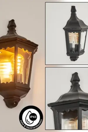 Weekendaanbieding Woocoo Buiten muurverlichting Zwart, 1-licht