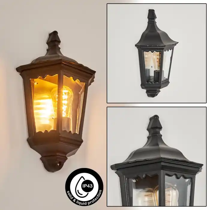 Weekendaanbieding Woocoo Buiten muurverlichting Zwart, 1-licht