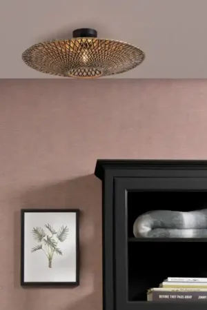 Good & Mojo BALI Plafondlamp Zwart, 1-licht Finale Uitverkoop