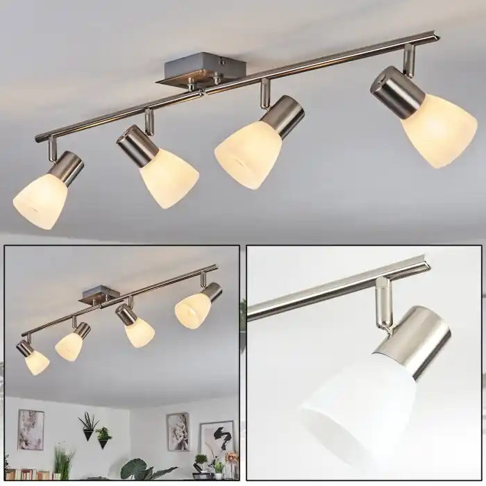 Beperkt Aanbod Villaseca Plafondlamp LED Nikkel mat, 4-lichts