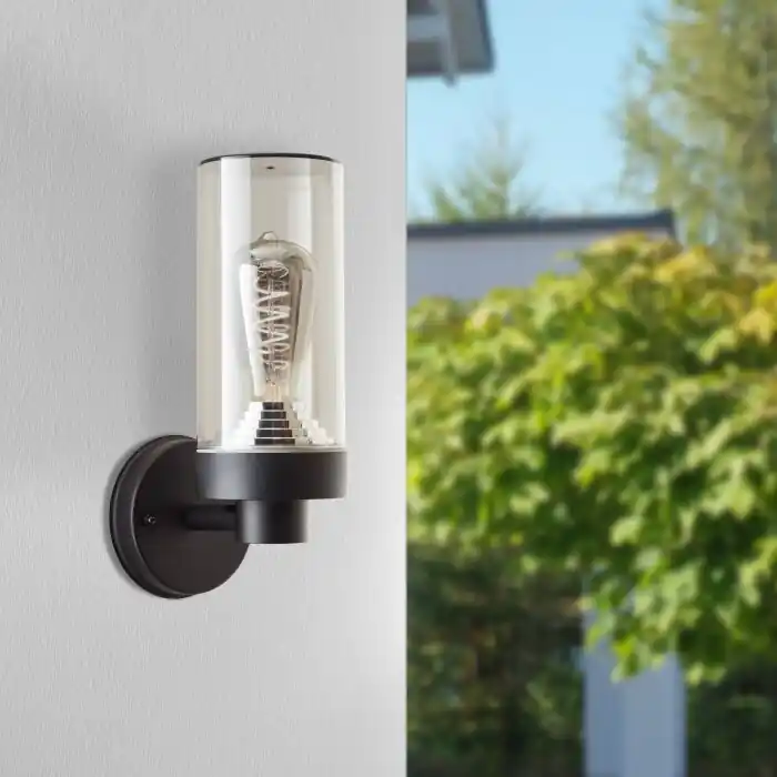Direct Verzonden Brilliant Masham Buiten muurverlichting Zwart, 1-licht
