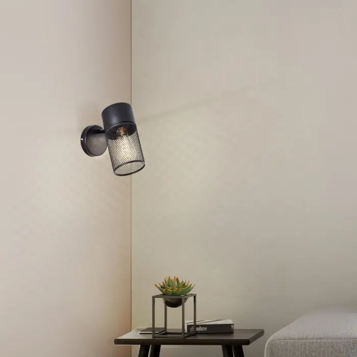 Brilliant Kamolo Muurlamp Zwart, 1-licht Koopje