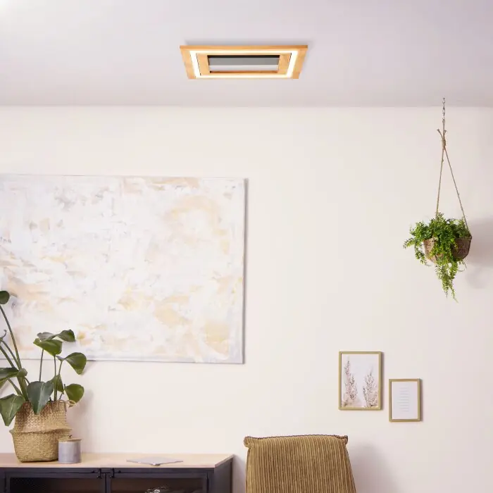 Brilliant Rhea Plafondlamp LED Bruin, Zwart, 1-licht Koopje