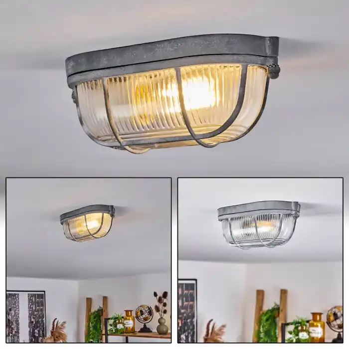 Chaquire Plafondlamp Grijs, 1-licht Laatste Kans