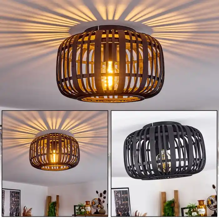 Merkproduct Teheran Plafondlamp Zwart, 1-licht