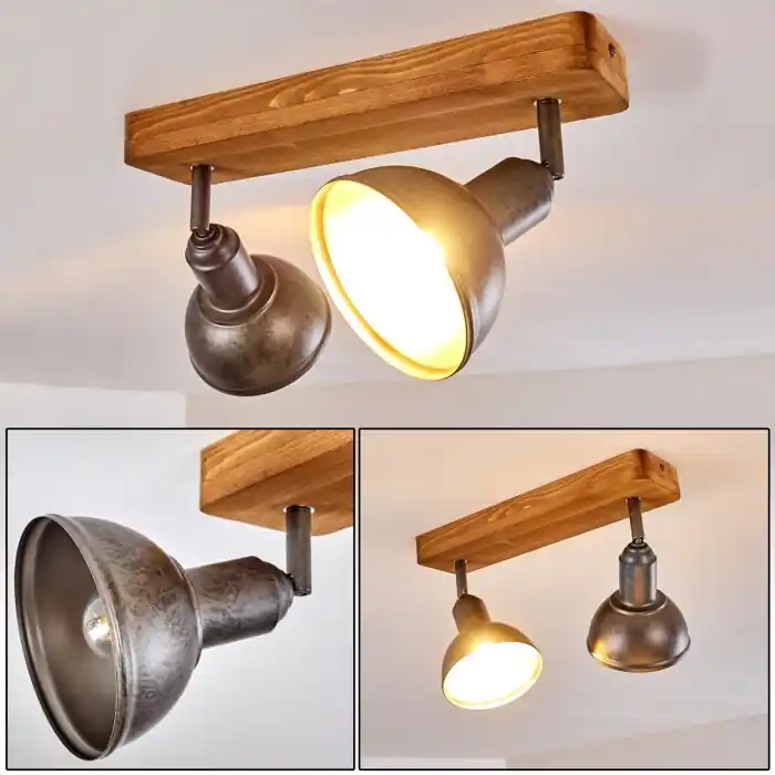 Favoriet Tholen Plafondlamp Bruin, 2-lichts