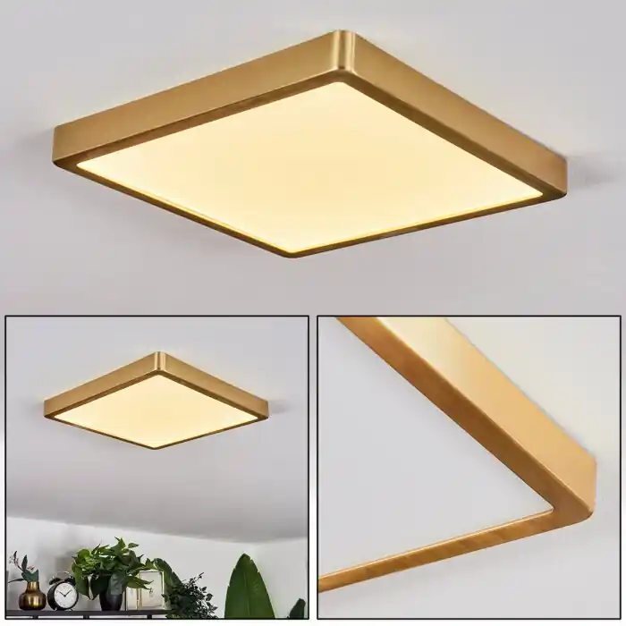Finsrud Plafondpaneel LED Goud, 1-licht Koop Vandaag