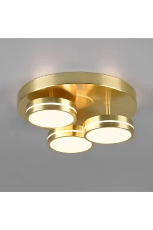 Aanbieding Trio Franklin Plafondlamp LED Messing, 3-lichts