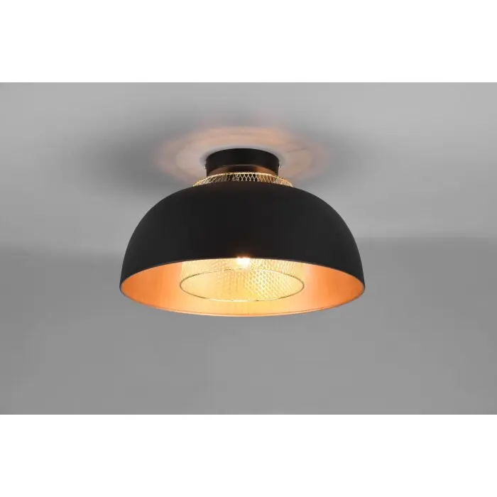 Reality Punch Plafondlamp Zwart, 1-licht Op = Op