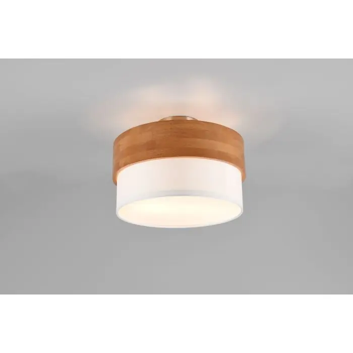 Trio Seasons Plafondlamp Natuurlijke kleuren, Nikkel mat, 2-lichts Koop Vandaag