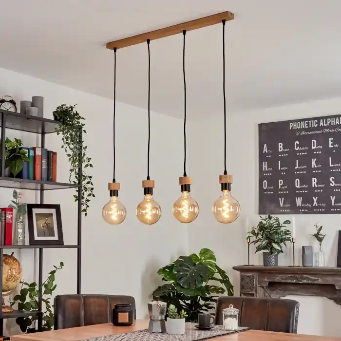 Finale Uitverkoop Harran Hanger Natuurlijke kleuren, 4-lichts