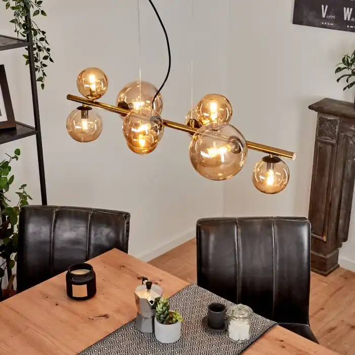 Chehalis Hanglamp LED Messing, Zwart, 9-lichts Goedkoop
