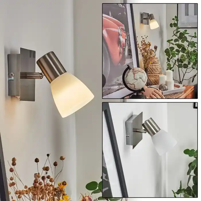 Finale Uitverkoop Villaseca Muurlamp LED Nikkel mat, 1-licht