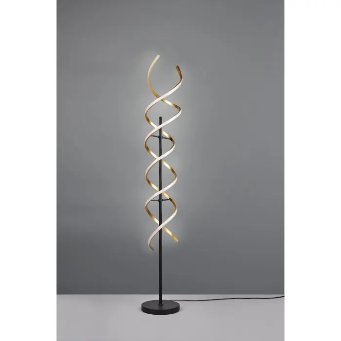 Trio Sequence Staande lamp LED Messing, Zwart, 1-licht Laatste Kans