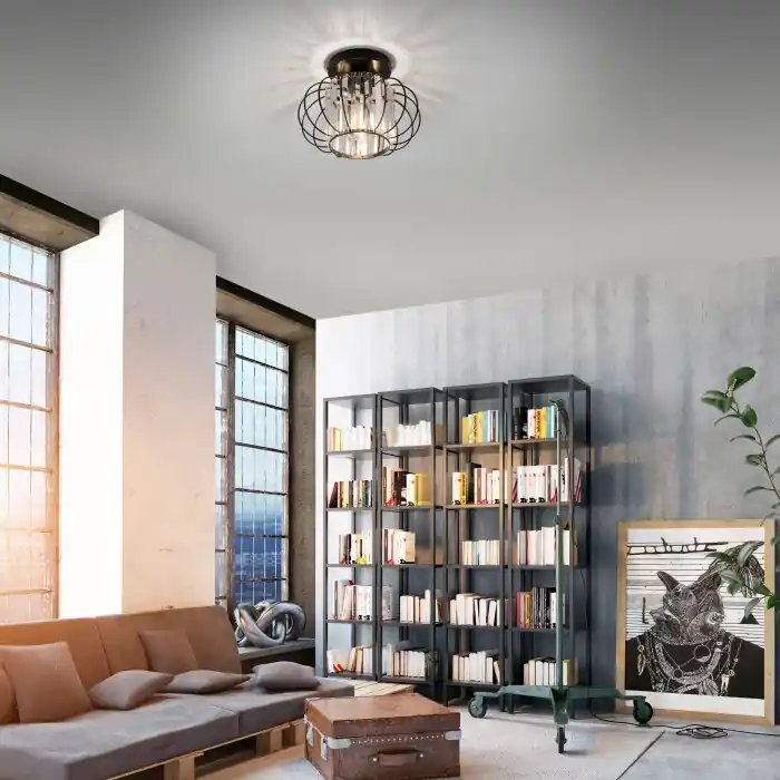 Express Levering Leuchten-Direkt SCULA Plafondlamp Zwart, 1-licht