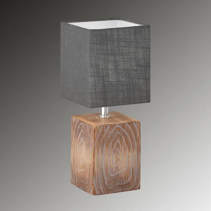 Exclusieve Aanbieding Fischer & Honsel Bronco Tafellamp houtlook, 1-licht