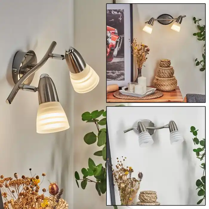 Chapod Muurlamp Nikkel mat, 2-lichts Nu Kopen